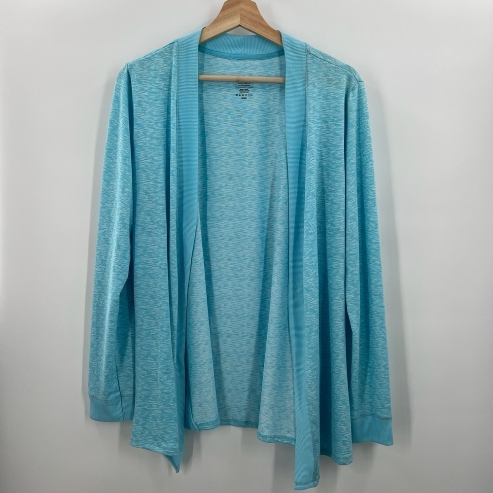 Jockey Cardigan Active Blue Sides Trimmed Ladies Medium